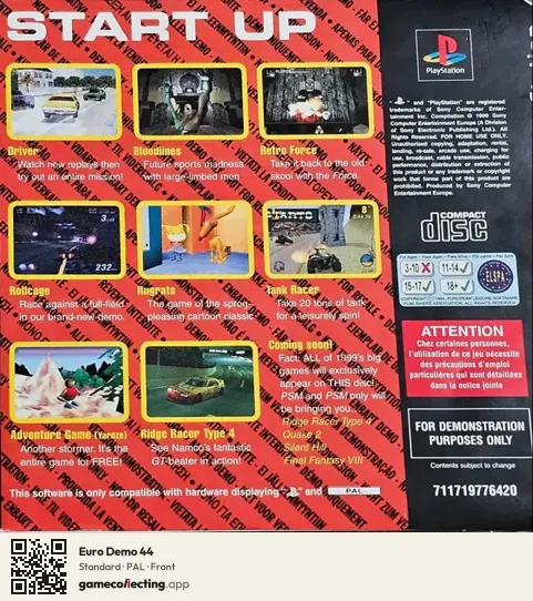 Euro Demo 44 PlayStation, PAL box front