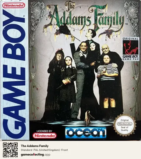 The Addams Family Game Boy, United Kingdom box front