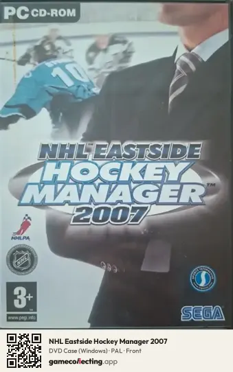 NHL Eastside Hockey Manager 2007 Computer, PAL box front