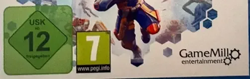 Nerf Legends, the USK square on its front