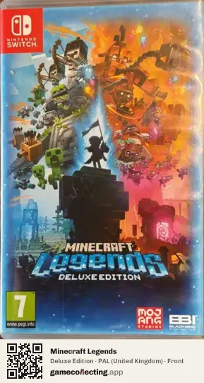 Minecraft Legends Nintendo Switch, United Kingdom box front