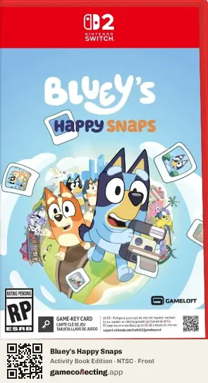 Bluey's Happy Snaps Nintendo Switch 2, NTSC box front