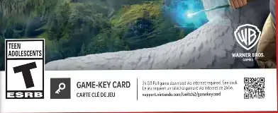 Hogwarts Legacy, the ESRB box on its front