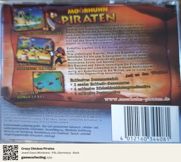 Crazy Chicken Pirates Computer, Germany box back