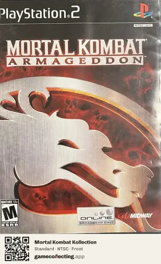 Mortal Kombat Kollection PlayStation 2, NTSC box front