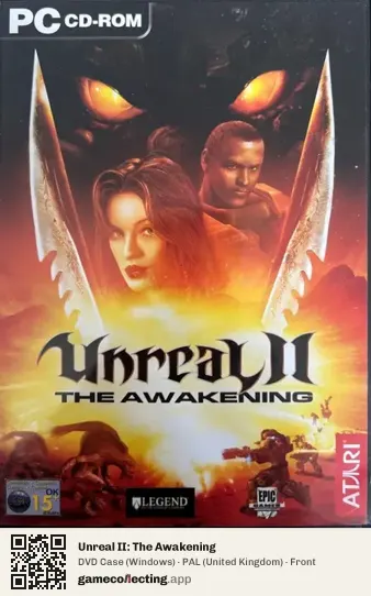 Unreal II: The Awakening Computer, United Kingdom box front