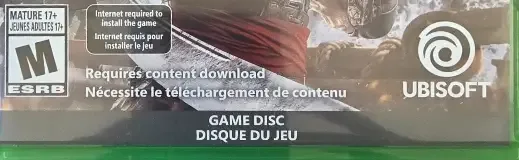 Assassin's Creed Black Flag Resynced, the ESRB box on its front