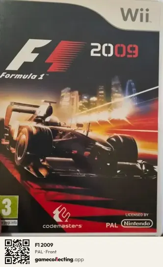 F1 2009 Nintendo Wii, PAL box front