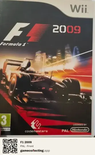 F1 2009 Nintendo Wii, PAL box front