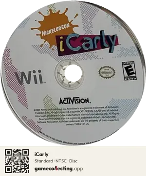 iCarly Nintendo Wii, NTSC disc