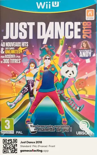 Just Dance 2018 Nintendo Wii U, France box front
