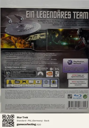 Star Trek PlayStation 3, Germany box back