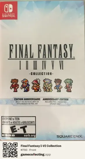 Final Fantasy I-VI Collection Nintendo Switch, NTSC box front