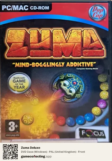 Zuma Deluxe Computer, United Kingdom box front