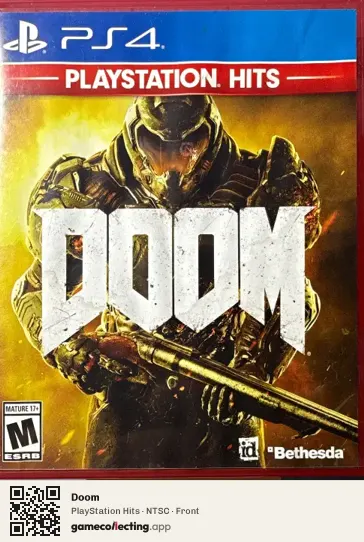 Doom PlayStation 4, NTSC box front