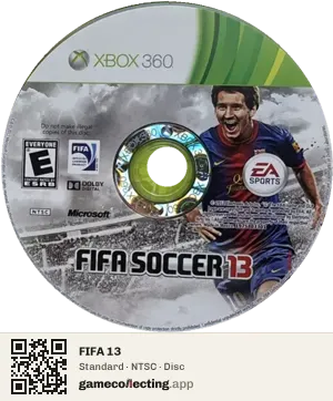 FIFA 13 Xbox 360, NTSC disc