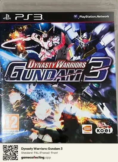 Dynasty Warriors: Gundam 3 PlayStation 3, France box front