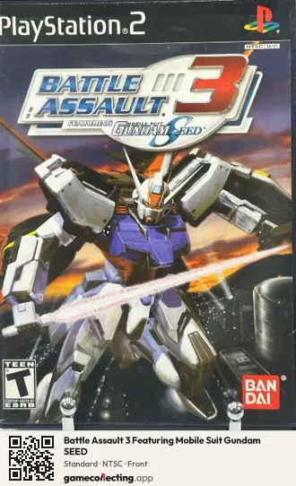 Battle Assault 3 Featuring Mobile Suit Gundam SEED PlayStation 2, NTSC box front