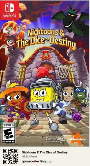 Nicktoons & The Dice of Destiny Nintendo Switch, NTSC box front