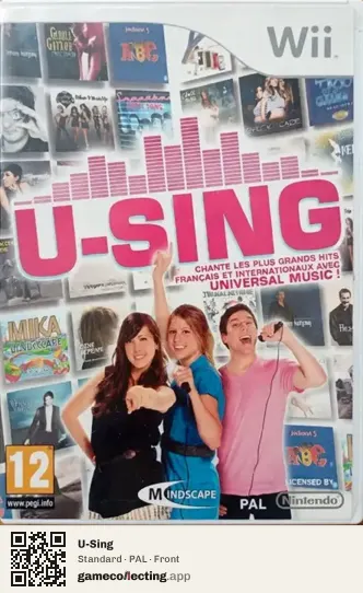 U-Sing Nintendo Wii, PAL box front