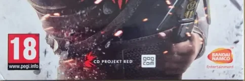 The Witcher 3: Wild Hunt, the PEGI square on its front