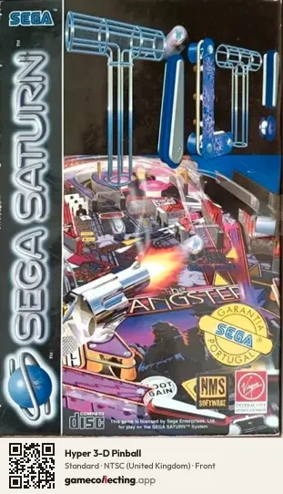 Hyper 3-D Pinball Sega Saturn, United Kingdom box front