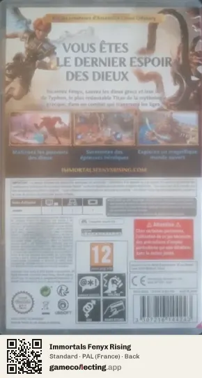 Immortals Fenyx Rising Nintendo Switch, France box back