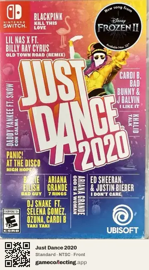 Just Dance 2020 Nintendo Switch, NTSC box front