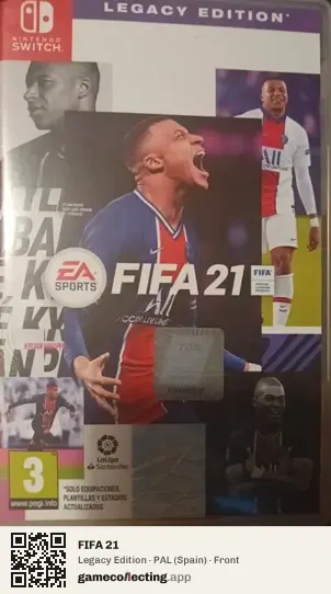 FIFA 21 Nintendo Switch, Spain box front