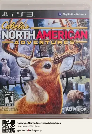 Cabela's North American Adventures PlayStation 3, NTSC box front