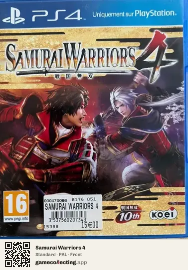 Samurai Warriors 4 PlayStation 4, PAL box front