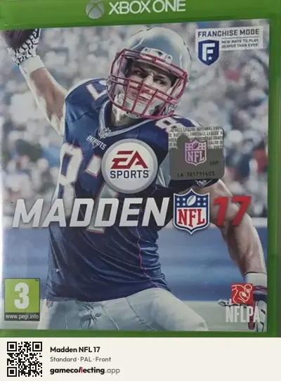Madden NFL 17 Xbox One, PAL box front