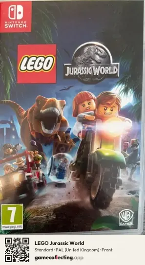 LEGO Jurassic World Nintendo Switch, United Kingdom box front
