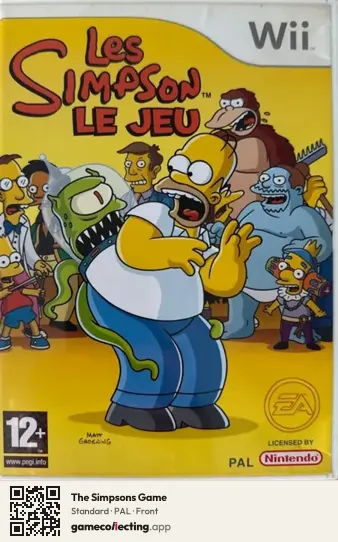 The Simpsons Game Nintendo Wii, PAL box front