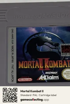 Mortal Kombat II Game Boy, PAL cartridge label