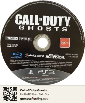 Call of Duty: Ghosts PlayStation 3, PAL disc
