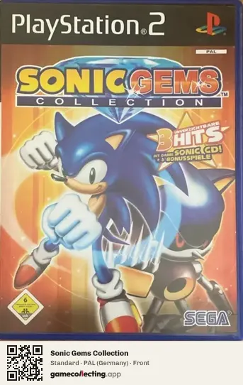 Sonic Gems Collection PlayStation 2, Germany box front