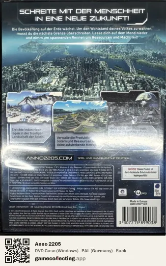Anno 2205 Computer, Germany box back