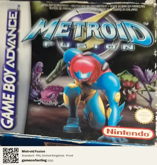 Metroid Fusion Game Boy Advance, United Kingdom box front