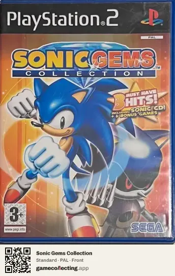 Sonic Gems Collection PlayStation 2, PAL box front