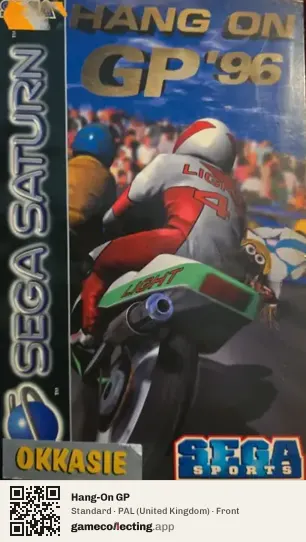 Hang-On GP Sega Saturn, United Kingdom box front