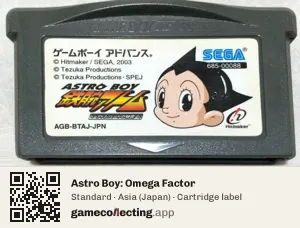 Astro Boy: Omega Factor Game Boy Advance, Asia cartridge label