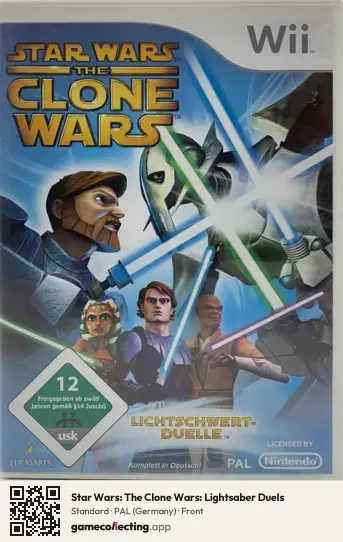 Star Wars: The Clone Wars: Lightsaber Duels Nintendo Wii, Germany box front