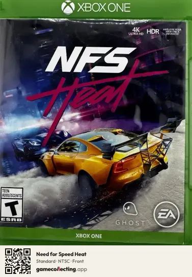 Need for Speed Heat Xbox One, NTSC box front
