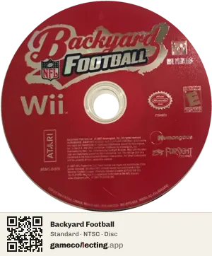 Backyard Football Nintendo Wii, NTSC disc