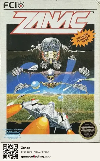 Zanac Nintendo Entertainment System, NTSC box front