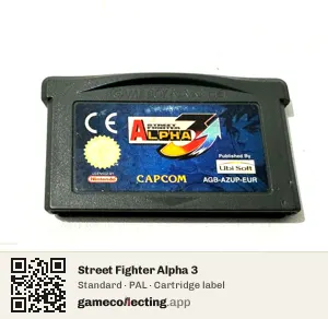 Street Fighter Alpha 3 Game Boy Advance, PAL cartridge label