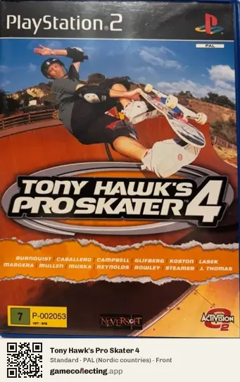 Tony Hawk's Pro Skater 4 PlayStation 2, Nordic countries box front