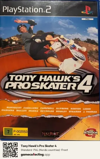 Tony Hawk's Pro Skater 4 PlayStation 2, Nordic countries box front