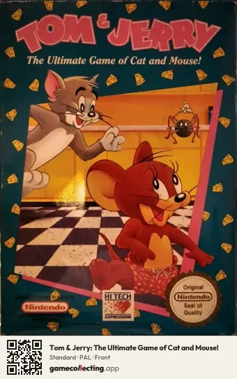 Tom & Jerry: The Ultimate Game of Cat and Mouse! Nintendo Entertainment System, PAL box front